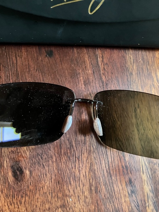Maui Jim Breakwall Polarized Rimless Sunglasses. Rootbeer/HCL Bronze. Exc. Cond. main image 5